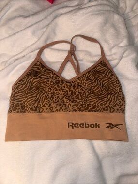Reebok animal print sports bra size xs